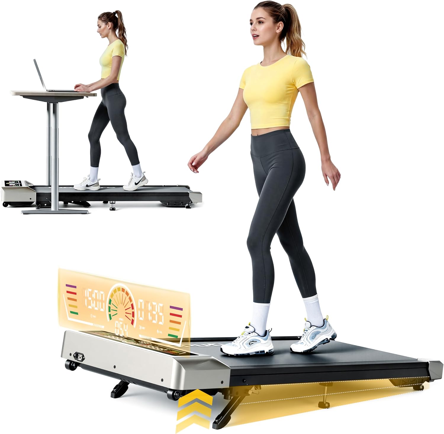 TOPUTURE Walking Pad with 10% Incline
